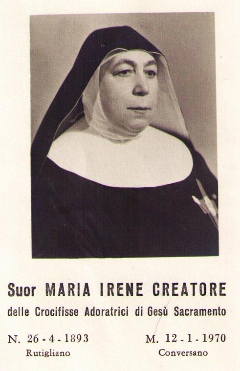 Creatore Sr. Irene   m.12.1.1970 a Conversano