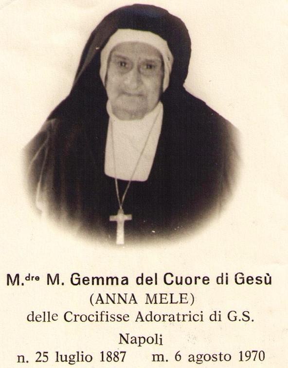 Mele Sr. Gemma m. 6.8.1970 a Napoli