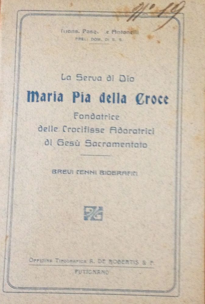 Biografia M. Pia P. Antonelli 1924